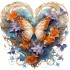 Sticker decorativ Fluture, Multicolor, 61 cm, 1316STK-6