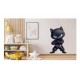 Sticker decorativ, Pisica Supererou, Negru, 90 cm, 1318STK-1