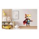 Sticker decorativ, Pisica Supererou, Albastru, 82 cm, 1318STK-3