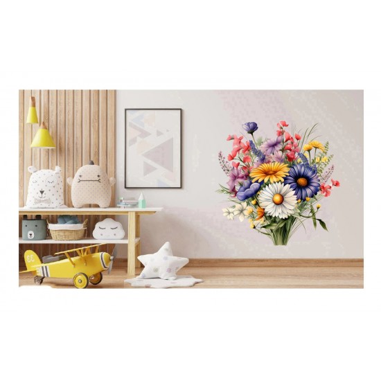 Sticker decorativ, Flori Salbatice, Albastru, 62 cm, 1319STK Sticker decorativ, Flori Salbatice, Albastru, 62 cm, 1319STK