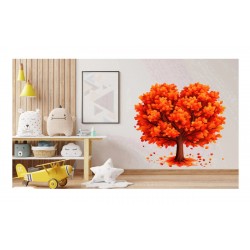 Sticker decorativ, Copac, Portocaliu, 60 cm, 1320STK-4 Sticker decorativ, Copac, Portocaliu, 60 cm, 1320STK-4