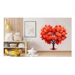 Sticker decorativ, Copac, Portocaliu, 61 cm, 1320STK-5 Sticker decorativ, Copac, Portocaliu, 61 cm, 1320STK-5