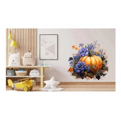 Sticker decorativ, Dovleac, Portocaliu, 62 cm, 1322STK-5