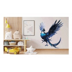 Sticker decorativ, Pasarea Phoenix, Negru, 72 cm, 1323STK-2 Sticker decorativ, Pasarea Phoenix, Negru, 72 cm, 1323STK-2