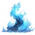 Sticker decorativ,Pasarea Phoenix-Puterea, Albastru, 66 cm, 1323STK-9