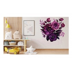 Sticker decorativ, Flori, Roz, 62 cm, 1325STK-5 Sticker decorativ, Flori, Roz, 62 cm, 1325STK-5