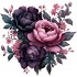 Sticker decorativ, Flori, Multicolor, 61 cm, 1325STK-6