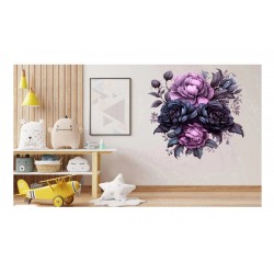 Sticker decorativ, Flori, Mov, 62 cm, 1325STK-7