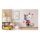 Sticker decorativ, Pisica, Alb, 65 cm, 1326STK-2