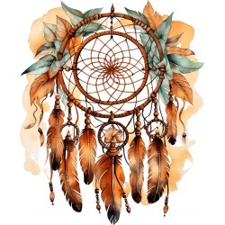 Sticker decorativ, Mandala, Maro, 73 cm, 1328STK-10
