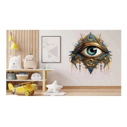 Sticker decorativ, Ochi, Albastru, 60 cm, 1328STK-7 Sticker decorativ, Ochi, Albastru, 60 cm, 1328STK-7