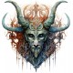 Sticker decorativ, Horror, Turcoaz, 63 cm, 1328STK-9 Sticker decorativ, Horror, Turcoaz, 63 cm, 1328STK-9