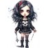 Sticker decorativ, Printesa Rock, Negru, 84 cm, 1331STK-10