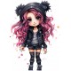 Sticker decorativ, Printesa Rock, Roz, 83 cm, 1331STK-11 Sticker decorativ, Printesa Rock, Roz, 83 cm, 1331STK-11