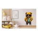 Sticker decorativ, Teddy Hip Hop, Galben, 90 cm, 1332STK Sticker decorativ, Teddy Hip Hop, Galben, 90 cm, 1332STK