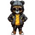 Sticker decorativ, Teddy Hip Hop, Negru, 90 cm, 1332STK-5