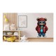 Sticker decorativ, Teddy Hip Hop, Rosu, 90 cm, 1332STK-7 Sticker decorativ, Teddy Hip Hop, Rosu, 90 cm, 1332STK-7