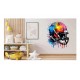 Sticker decorativ, Casca Hochei, Albastru, 77 cm, 1335STK