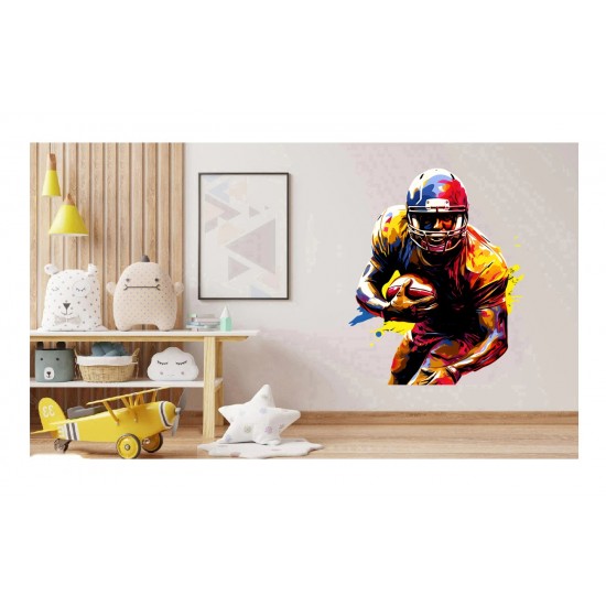 Sticker decorativ, Fotbal American, Maro, 76 cm, 1335STK-11 Sticker decorativ, Fotbal American, Maro, 76 cm, 1335STK-11