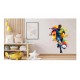 Sticker decorativ, Jucator Fotbal, Albastru, 78 cm, 1335STK-14 Sticker decorativ, Jucator Fotbal, Albastru, 78 cm, 1335STK-14