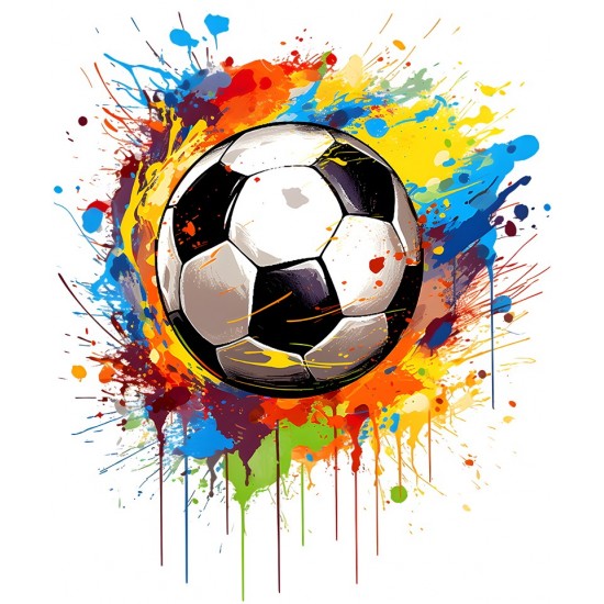 Sticker decorativ, Mingie Fotbal, Alb, 72 cm, 1335STK-16