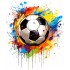 Sticker decorativ, Mingie Fotbal, Alb, 72 cm, 1335STK-16