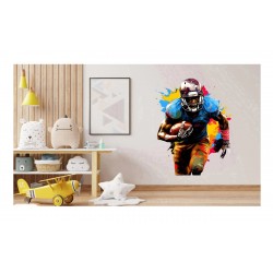 Sticker decorativ, Fotbal American, Multicolor, 74 cm, 1335STK-7 Sticker decorativ, Fotbal American, Multicolor, 74 cm, 1335STK-7