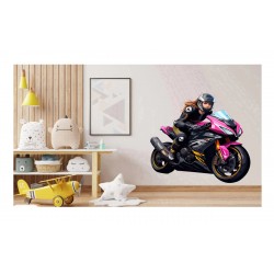 Sticker decorativ, Motocicleta, Negru, 65 cm, 1336STK-1 Sticker decorativ, Motocicleta, Negru, 65 cm, 1336STK-1