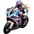 Sticker decorativ, Motocicleta, Alb, 73 cm, 1336STK-5