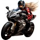 Sticker decorativ, Motocicleta, Negru, 62 cm, 1336STK-7 Sticker decorativ, Motocicleta, Negru, 62 cm, 1336STK-7