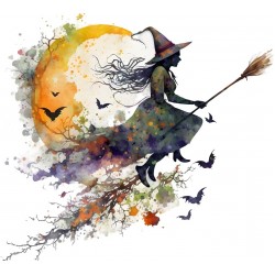 Sticker decorativ, Halloween, Negru, 66 cm, 1337STK-12