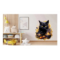 Sticker decorativ, Halloween, Negru, 68 cm, 1337STK-13 Sticker decorativ, Halloween, Negru, 68 cm, 1337STK-13