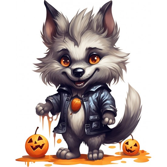 Sticker decorativ, Halloween, Gri, 73 cm, 1337STK-22