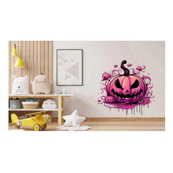 Sticker decorativ, Halloween, Roz, 67 cm, 1337STK-4 Sticker decorativ, Halloween, Roz, 67 cm, 1337STK-4