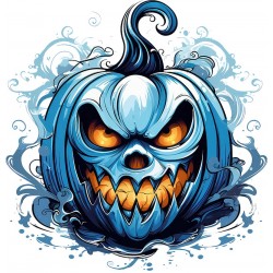 Sticker decorativ, Halloween, Albastru, 62 cm, 1337STK-8