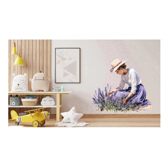 Sticker decorativ, Lavanda, Mov, 63 cm, 1339STK