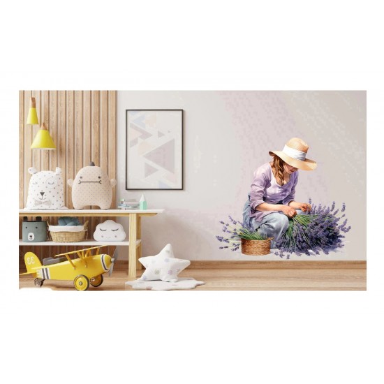 Sticker decorativ, Lavanda, Mov, 65 cm, 1339STK-1 Sticker decorativ, Lavanda, Mov, 65 cm, 1339STK-1