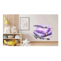 Sticker decorativ, Sapun din Lavanda, Mov, 68 cm, 1339STK-12