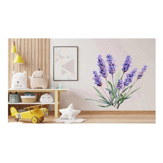 Sticker decorativ, Lavanda, Mov, 61 cm, 1339STK-8 Sticker decorativ, Lavanda, Mov, 61 cm, 1339STK-8