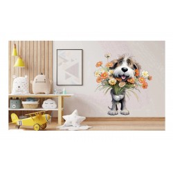 Sticker decorativ, Caine, Gri, 65 cm, 1341STK-3
