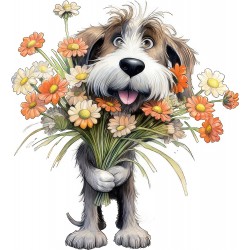 Sticker decorativ, Caine, Gri, 65 cm, 1341STK-3