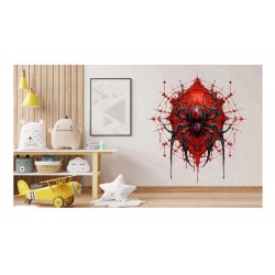 Sticker decorativ, Paianjen, Rosu, 67 cm, 1343STK-12 Sticker decorativ, Paianjen, Rosu, 67 cm, 1343STK-12