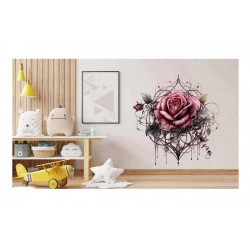 Sticker decorativ, Trandafiri, Roz, 62 cm, 1343STK-14 Sticker decorativ, Trandafiri, Roz, 62 cm, 1343STK-14