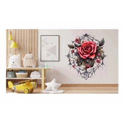 Sticker decorativ, Trandafiri, Rosu, 64 cm, 1343STK-16 Sticker decorativ, Trandafiri, Rosu, 64 cm, 1343STK-16