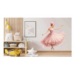 Sticker decorativ, Balerina, Roz, 67 cm, 1346STK Sticker decorativ, Balerina, Roz, 67 cm, 1346STK