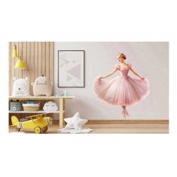 Sticker decorativ, Balerina, Roz, 76 cm, 1346STK-4 Sticker decorativ, Balerina, Roz, 76 cm, 1346STK-4