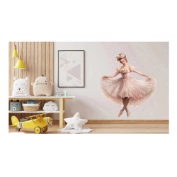 Sticker decorativ, Balerina, Roz, 72 cm, 1346STK-5 Sticker decorativ, Balerina, Roz, 72 cm, 1346STK-5
