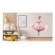 Sticker decorativ, Balerina, Roz, 73 cm, 1346STK-6