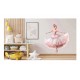 Sticker decorativ, Balerina, Roz, 65 cm, 1346STK-7 Sticker decorativ, Balerina, Roz, 65 cm, 1346STK-7