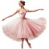 Sticker decorativ, Balerina, Roz, 64 cm, 1346STK-9